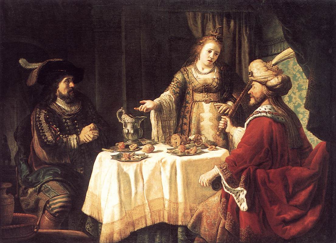 The Banquet of Esther and Ahasuerus esrt